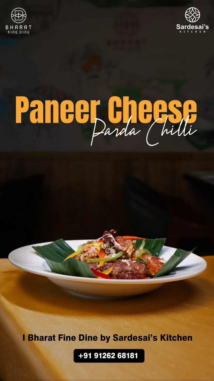 Instagram story for Bharat Fine Dine: Paneer Cheese Parda Chilli